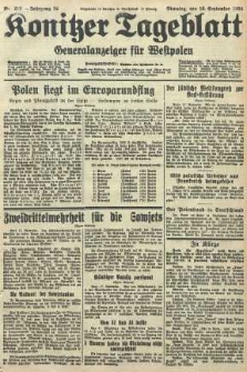 Konitzer Tageblatt.Amtliches Publikations=Organ, nr213