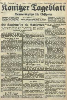 Konitzer Tageblatt.Amtliches Publikations=Organ, nr215