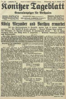 Konitzer Tageblatt.Amtliches Publikations=Organ, nr233