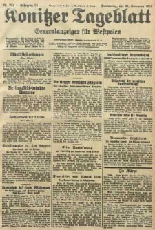 Konitzer Tageblatt.Amtliches Publikations=Organ, nr274