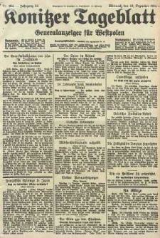 Konitzer Tageblatt.Amtliches Publikations=Organ, nr284