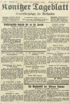 Konitzer Tageblatt.Amtliches Publikations=Organ, nr296