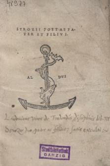 Strozii Poetae Pater Et Filivs