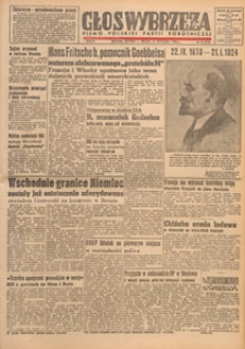Głos Wybrzeża : pismo Polskiej Partii Robotniczej, 1948.01.04 nr 4