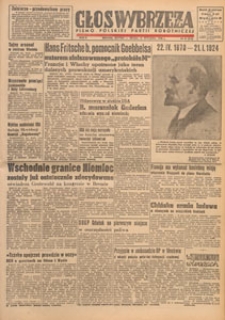 Głos Wybrzeża : pismo Polskiej Partii Robotniczej, 1948.01.28 nr 28