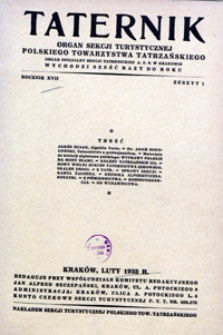 Taternik, 1933, nr 1