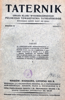 Taternik, 1935/36, nr 1