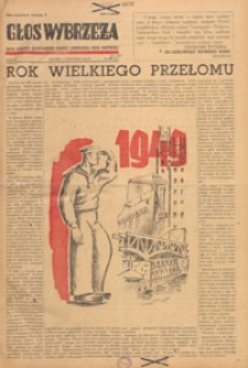 Głos Wybrzeża : organ Komitetu Wojewódzkiego Polskiej Zjednoczonej Partii Robotniczej, 1949.10.11 nr 280