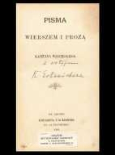 Pisma wierszem i prozą Kajetana Węgierskiego