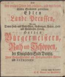Neuer und Alter Haus- und Geschichts-Calender, Auf das Jahr nach Christi Geburt [...] F&uuml;r die Stadt Dantzig und benachbarte Oerter berechnet 1791