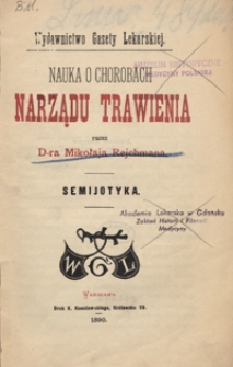 Nauka o chorobach narządu trawienia: semijotyka