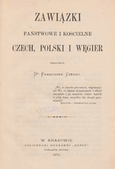 Zawiązki państwowe i kościelne Czech, Polski i Węgier