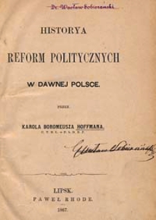 Historya reform politycznych w dawnej Polsce