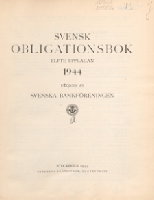 Svensk obligationsbok 1944