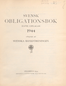 Svensk obligationsbok 1944