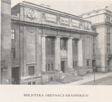 Sprawozdanie Bibljoteki Ordynacji Krasińskich w Warszawie 1920-1927