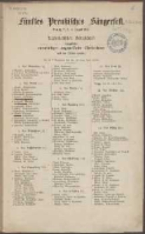 Fünftes Preußisches Sängerfest Danzig, 2., 3., 4., August 1857 : alphabetisches Verzeichniß sämmtlicher auswärtiger angemeldeter Theilnehmer nach den Städten geordnet