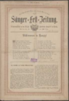Sänger-Fest-Zeitung : Erinnerungsblatt an das 18. Pr. Provinzial-Sängerfest zu Danzig : den 14. 15. 16. 17. Juli 1894