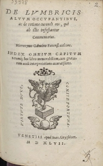 Antonii Fvmanelli Veronensis, Medici De compositione Medicamentorum generis cuiuscunq[ue] ad morbos diuersos ; Eiusdem de Pestis curatione