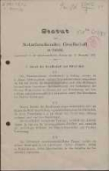 Statut der Naturforschenden Gesellschaft zu Danzig : angenommen in der ausserordentlichen Sitzung am 15. Dezember 1897