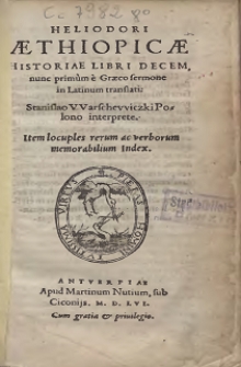 Heliodori Ætiopicæ Historiae Libri Decem