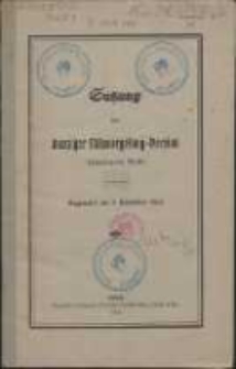 Satzung des Danziger M&auml;nnergesang-Vereins : Eingetragener Verein : Gegr&uuml;ndet am 4. November 1879