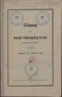 Satzung des Danziger Männergesang-Vereins : Eingetragener Verein : Gegründet am 4. November 1879