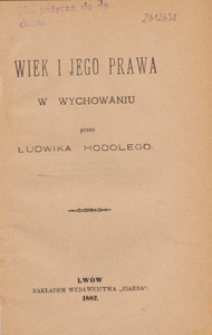 Wiek i jego prawa w wychowaniu