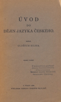 Úvod do dějin jazyka českého