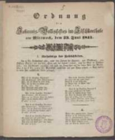 Ordnung des Johannis-Volksfestes im Jäschkenthale am Mittwoch, dem 23. Juni 1841