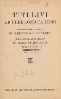 Titi Livi Ab urbe condita libri. Ps. 4, fasc. 1, Liber 41-142