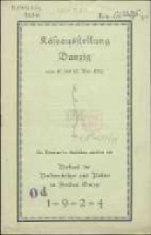 Verband der Molkereibesitzer und Pächter im Freistaat Danzig : Käseausstellung Danzig vom 16. bis. 19. Mai 1924
