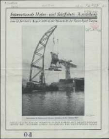 Internationale Hafen- und Schiffahrts-Ausstellung : vom 14. Juli bis 11. August 1929 in der Messehalle der Freien Stadt Danzig