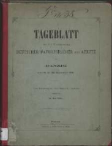 Tageblatt der 53. Versammlung Deutscher Naturforscher und Aerzte in Danzig : vom 18. bis 24. September 1880
