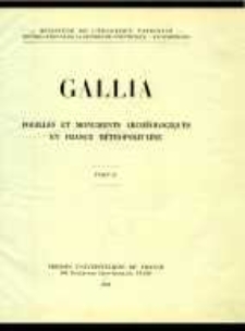 Gallia : fouilles et monuments arch&eacute;ologiques en France m&eacute;tropolitaine. T. 2