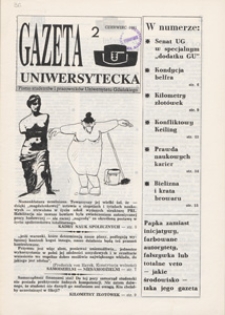 Gazeta Uniwersytecka, 1991, nr 2 (2)