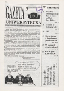 Gazeta Uniwersytecka, 1991, nr 3 (3)