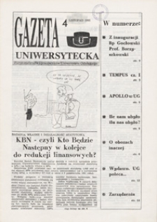 Gazeta Uniwersytecka, 1991, nr 4 (4)