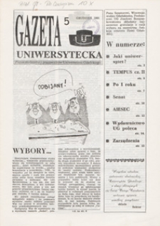 Gazeta Uniwersytecka, 1991, nr 5 (5)