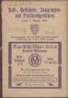 Post-, Telegraphen- und Fernsprechgeb&uuml;hren : vom 1. August 1923