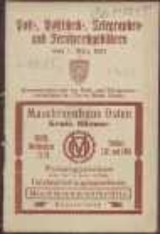 Post-, Postscheck-, Telegraphen- und Fernsprechgeb&uuml;ren : vom 1. M&auml;rz 1923