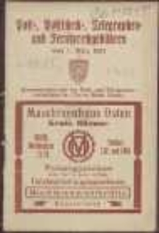 Post-, Postscheck-, Telegraphen- und Fernsprechgebüren : vom 1. März 1923
