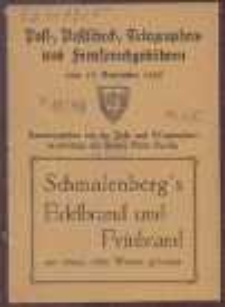Post-, Postscheck-, Telegraphen- und Fernsprechgebühren : vom 15. November 1922