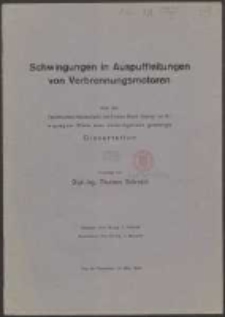 Schwingungen in Auspuffleitungen von Verbrennungsmotoren