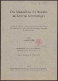 Das Mikroklima des Strandes an heiteren Sommertagen