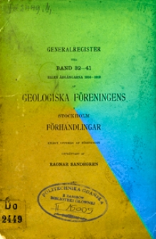 Generalregister till Bd. 32-41 (1920)