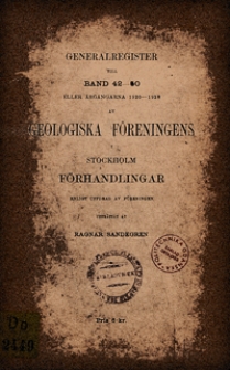 Generalregister till Bd. 42-50 (1930)