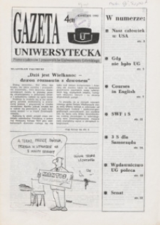 Gazeta Uniwersytecka, 1992, nr 4 (9)