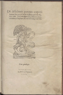 De dissectione partium corporis humani libri tres