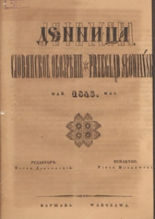 Dennica : literaturna&acirc; gazeta = Jutrzenka : pismo literackie, 1843, maj